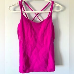Lululemon pink workout tank top